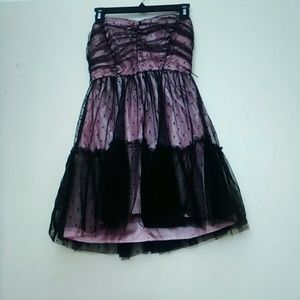 Strapless Polka Dot Dress